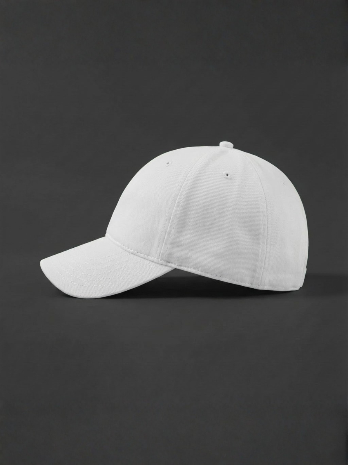 Casquette en sergé de coton blanc pur