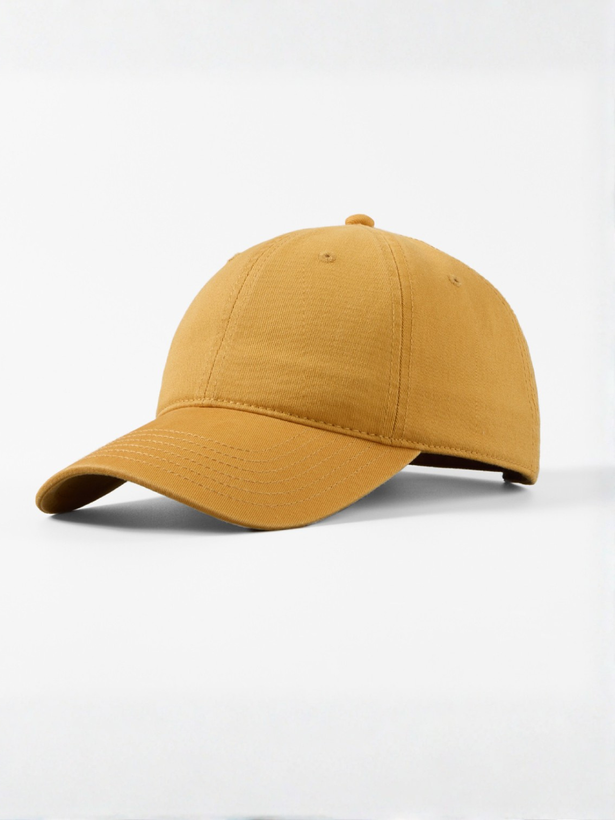 Gorra de sarga de algodón color dorado arenisca