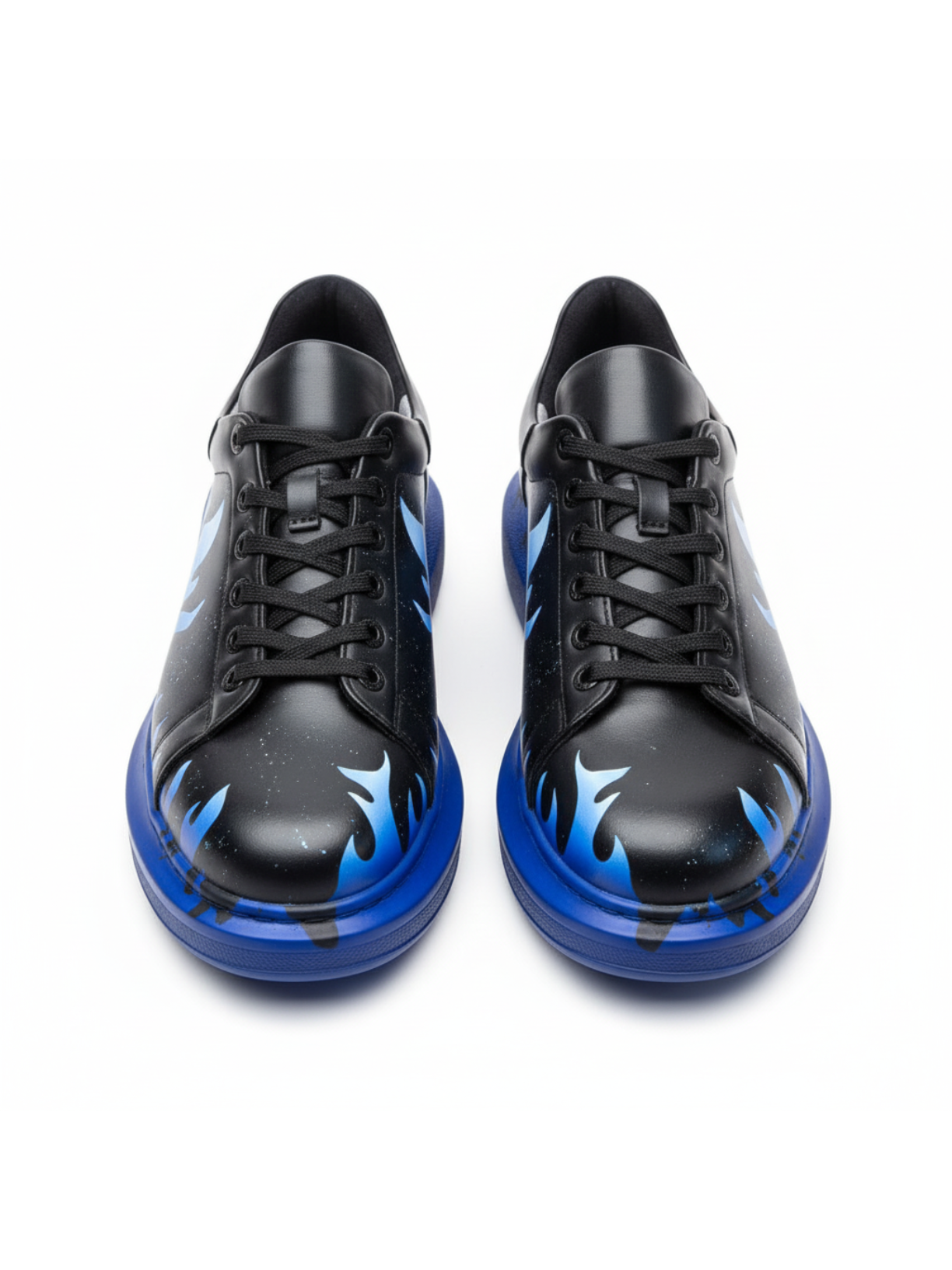 Men's Kinetic Vibe Rhythm Shift flame-painted sneaker by Apollo Moda, fifth angle